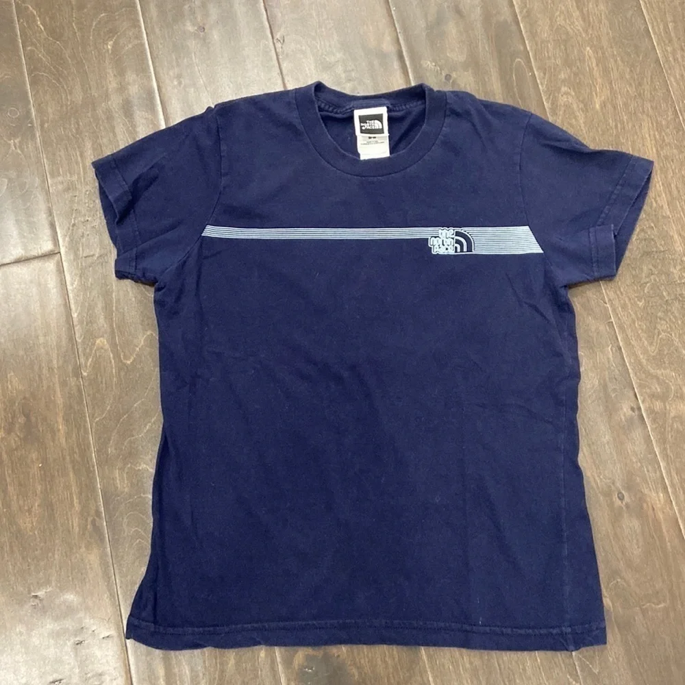 Vintage The North Face Navy T-Shirt Juniors size M - Picture 1 of 3